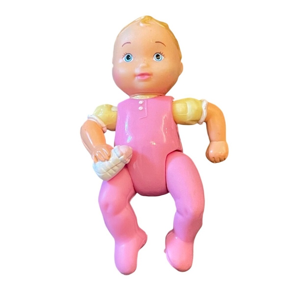 Fisher-Price Loving Family Dollhouse‎ Baby Doll Figure pink girl bottle